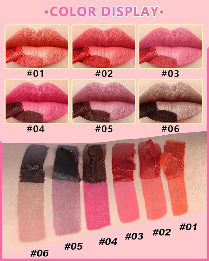 Peel Off Lip Liner Stain Set, 2Pcs Waterproof Lip Tattoo Peel Off Lip Tint Stain, Long Lasting Transfer-Proof Non Stick, Matte Finish High Pigmented Color Peel & Reveal Lipliners Makeup for Women-1+2