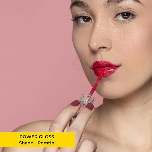 Rise & Slay Power Gloss – High-Pigment Hydrating Gloss Lipstick with Hyaluronic Acid, Jojoba & Castor Oil, Vit-E, Non-Sticky Vibrant Shine, Magenta Summer Lips (Pomtini, 4.5ml)