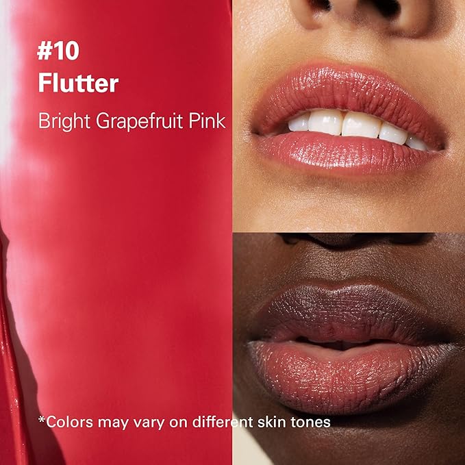 Melixir Vegan Lip Butter #10 Flutter(Tinted) (+11 more colors), Bee Free, Petrolatum Free, Deep Nourishing Plant-Based Vegan Chapstick, Lip Balm for Dry, Cracked and Chapped Lips