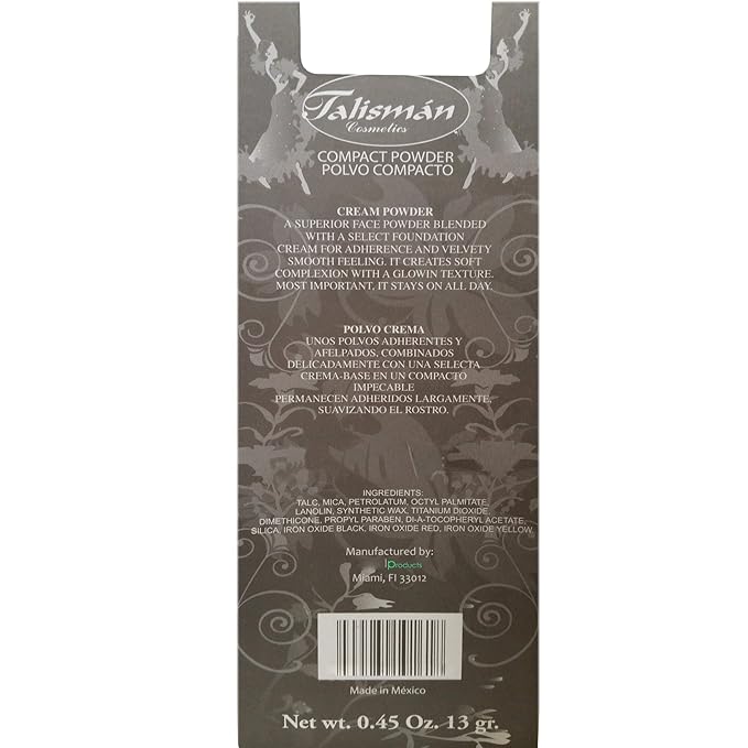 Talisman Cream Powder Natural .45 Oz. With Mirror-Polvo Crema Compacto Con Espej (Tostado)