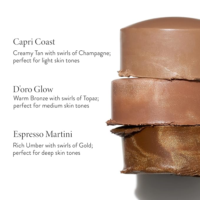 LAURA GELLER Italian Marble Bronzer Makeup Stick | Cream Finish Marbleized Contour for Natural Glow D'oro Glow