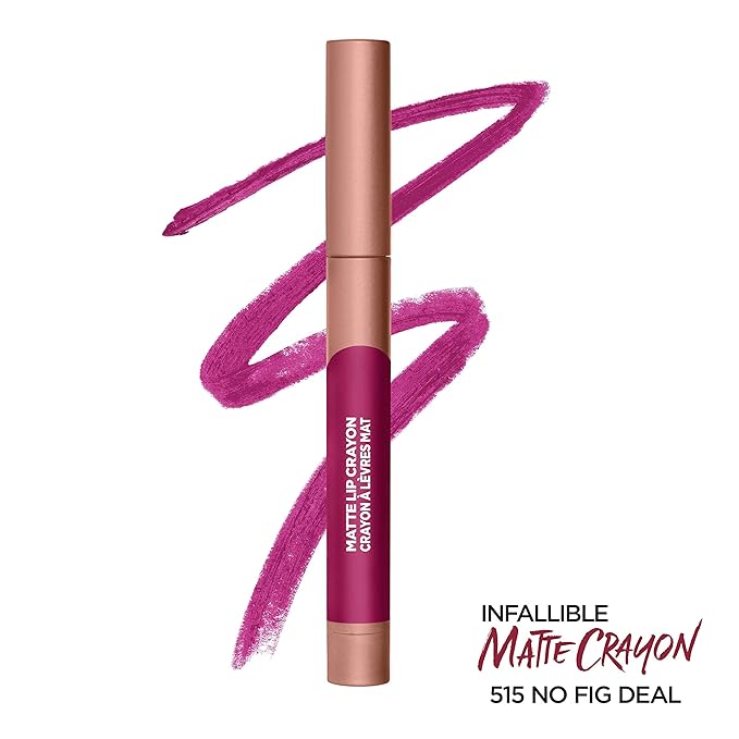 L’Oréal Paris Infallible Matte Lip Crayon, No Blossom Fig Deal (Packaging May Vary)