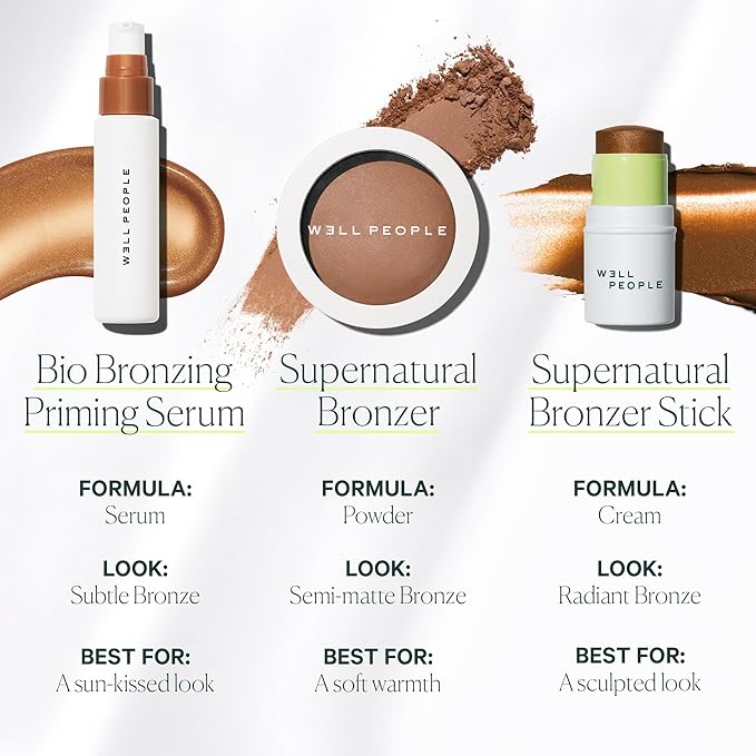Well People Bio Bronzing Priming Serum, Nourishing Primer For Long-Lasting Makeup & A Healthy Glow, Bronzes & Soothes Skin, Vegan & Cruelty-free