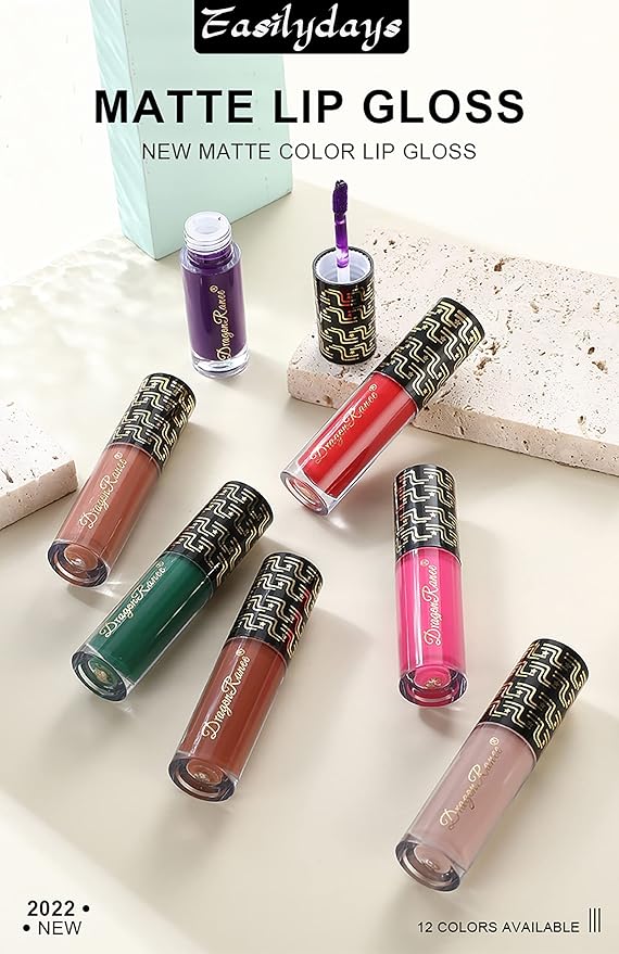 Dark Matte Liquid Lipstick for Women, Blue Long Lasting Waterproof Lip Gloss, Intense & Bold Color, High Pigmented Velvet Lip Stain for Masquerade, Party Goth Makeup, Cosplay (#12 Blue)