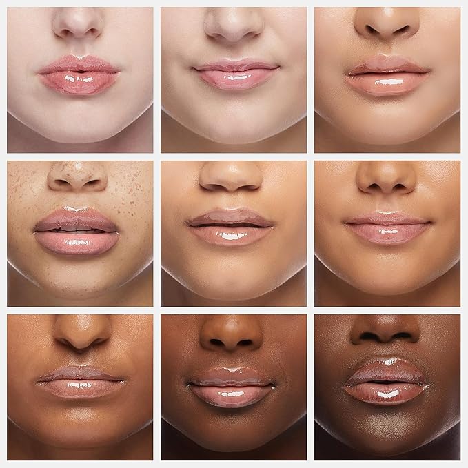 Palladio Lip Gloss, Non-Sticky Lip Gloss, Contains Vitamin E and Aloe, Offers Intense Color and Moisturization, Minimizes Lip Wrinkles, Softens Lips with Beautiful Shiny Finish, Clear