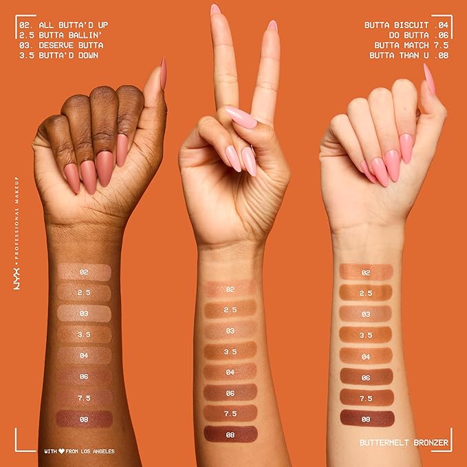 NYX PROFESSIONAL MAKEUP Matte Buttermelt Bronzer, Longwear Face Makeup with Up to 12 Hours of Wear, Vegan Formula - Butta D Down (Deep Rich Warm)