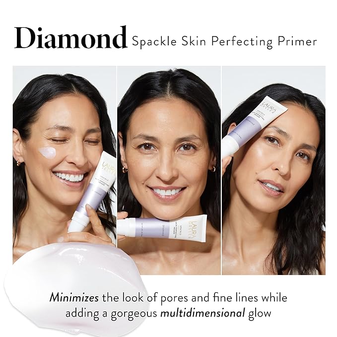 LAURA GELLER NEW YORK Prime-n-Set Duo: Spackle Primer + Spackle Mist Boost Setting Spray with Electrolytes (03 Diamond Glow + Electrolytes, 5.0 Fl Oz)
