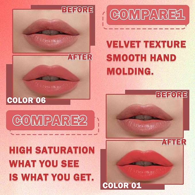 12 Colors Matte Lip Liner Pencil Set - Velvet Smooth, Long Lasting, High Pigmented Brown Lip Liner - Waterproof & Fade Resistant - Professional Makeup Gift Set for Women