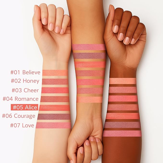 FV Liquid Blush, Long Lasting Buildable Cream Cheek Tint with High-Pigment Color, Weightless Blendable Formula for Natural Dewy Finish (Alice)