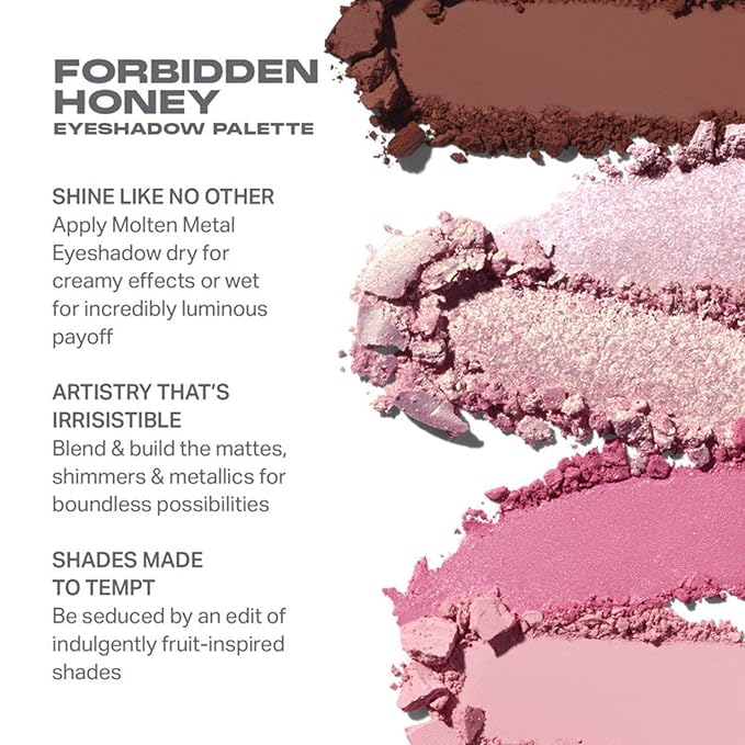 MORPHE Forbidden Honey Artistry Palette - Foil-Effect Eyeshadow Palette with Matte, Shimmer & Foil Finishes - Pink & Chocolate Eyeshadow with Luminous Payoff (0.35 oz)