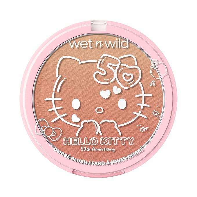 wet n wild Hello Kitty Ombre Blush, Buildable, Blendable Customizable Color, New Gradient Formula, Cruelty-Free & Vegan - Mellow Cloud