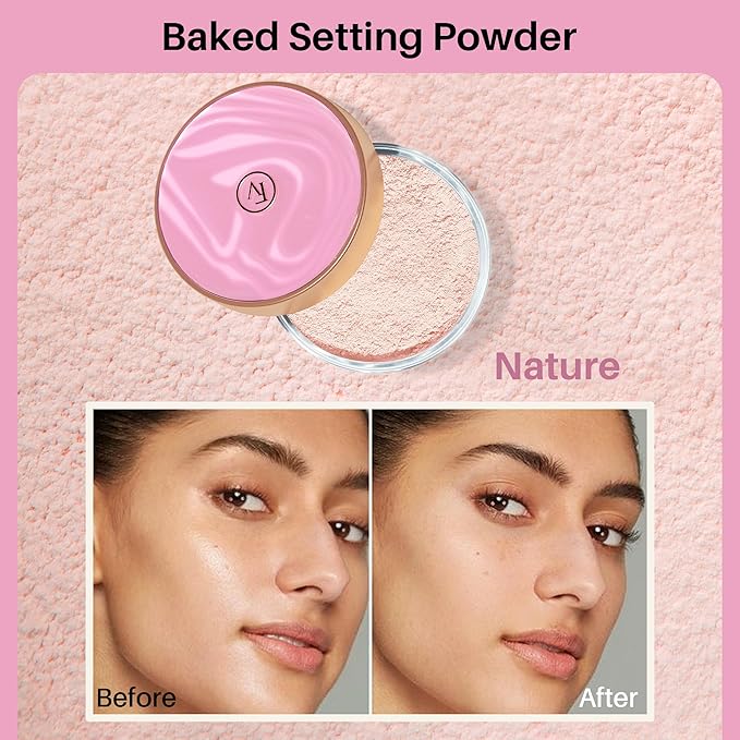 FV Matte Liquid Foundation and Translucent Loose Powder, Waterproof Formula for Oily to Normal Skin Types