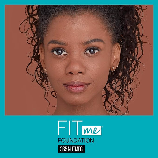 Maybelline Fit Me Matte + Poreless Liquid Foundation Makeup, Nutmeg, 1 fl; oz; Oil-Free Foundation (Pack of 3)