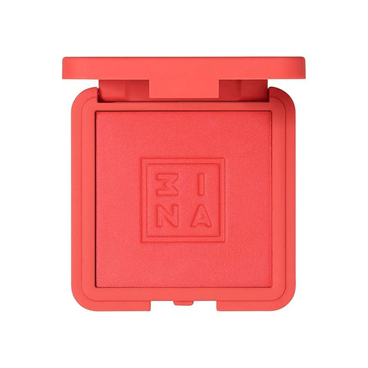3INA The Blush 232 - Natural, Light Mineral Powder Blush For Sensitive Skin - Blendable, Buildable Rouge - Pigmented, Dewy Glow - Vegan, Cruelty Free, Eco Friendly Makeup - Red Color - 0.26 Oz