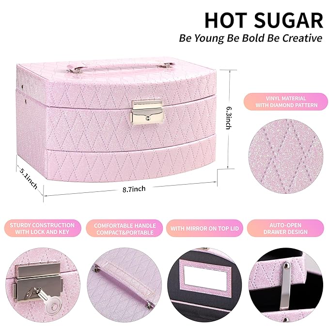 Hot Sugar Makeup Kit for Girls 10-12 | All-in-One Beginner Cosmetic Set with Real Tools & Cosmetics | Birthday Christmas Gift for Tweens, Teens & Kids (Pink)