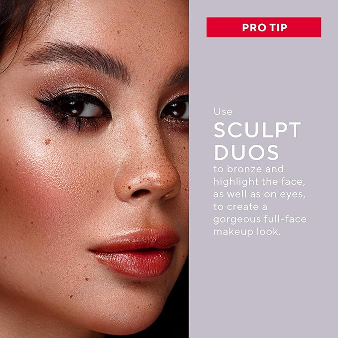 Mirabella Sculpt Duo Powder Bronzer & Contour Palette, Blendable, Lightweight Mineral Bronzer and Contour Makeup Powders Offer Flawless, Buildable Color in Matte & Glowy Shades, Fate/Serendipity