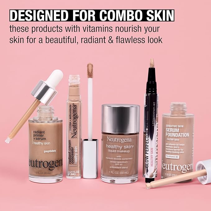 Neutrogena Healthy Skin Glow Perfector Pen, Lightweight Brightening Concealer Pen with Pro-Vitamin B5 & Vitamin E to Brighten Darkness & Dullness for a Natural, Radiant Highlight, Tan, 1 oz