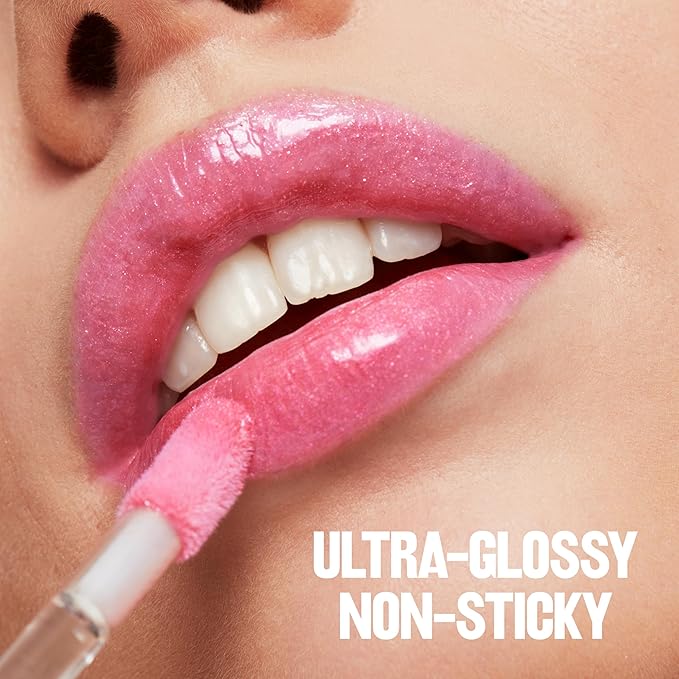 Revlon Super Lustrous Lip Gloss, Non-Sticky, Hydrating, High Shine Finish, 205 Snow Pink, 0.13 oz