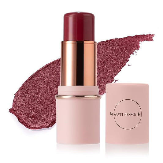 Blush Stick for Cheeks & Lips Multistick Cream Blush- Easy to Apply & Blend- Infused with Nourishing Ingredients for your Skin Compact Travel Size Makeup (True Red, Small)