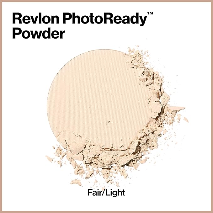 Revlon PhotoReady Blurring Face Powder Makeup, Longwear Medium-Full Coverage with Flawless Finish, Shine & Oil-Free, 010 Fair Light, 0.25 oz