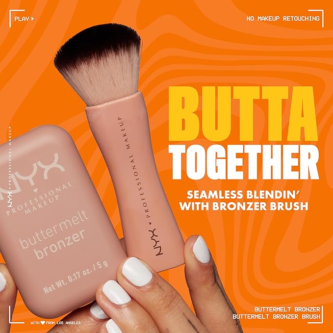 NYX PROFESSIONAL MAKEUP Matte Buttermelt Bronzer, Longwear Face Makeup with Up to 12 Hours of Wear, Vegan Formula - Butta Dayz (Deep Rich Warm Red)