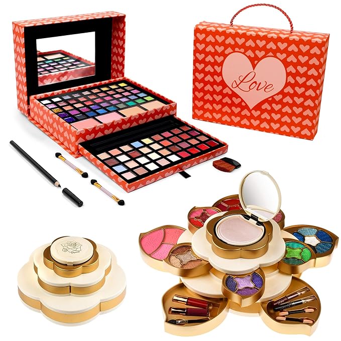 Flower All In One Makeup Kit for Teens and Women & Toysical 2-Tier Makeup for Teens