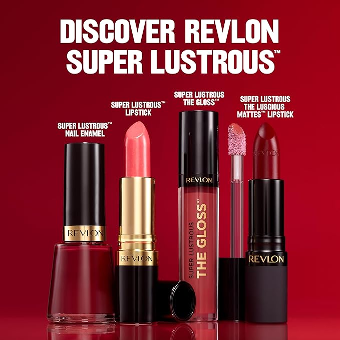 Revlon Super Lustrous Lip Gloss, Non-Sticky, Hydrating, High Shine Finish, 210 Pinkissimo, 0.13 oz