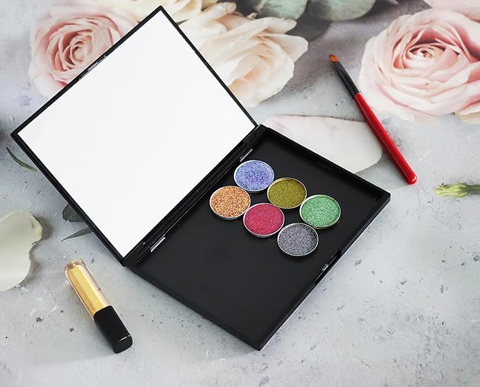 Empty Makeup Magnetic Plastic Palette with 20Pcs Adhesive Metal Stickers for Eyeshadow Powder Lipstick foundation
