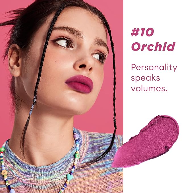 ITY Velvet Matte Finish Lip Stain-Mousse Textured Lip Clay, Conceals Lip Lines, Rich Pigment Lip Tint Lipsticks,2 Pack, 0.14 oz (4g) in Petal, Orchid