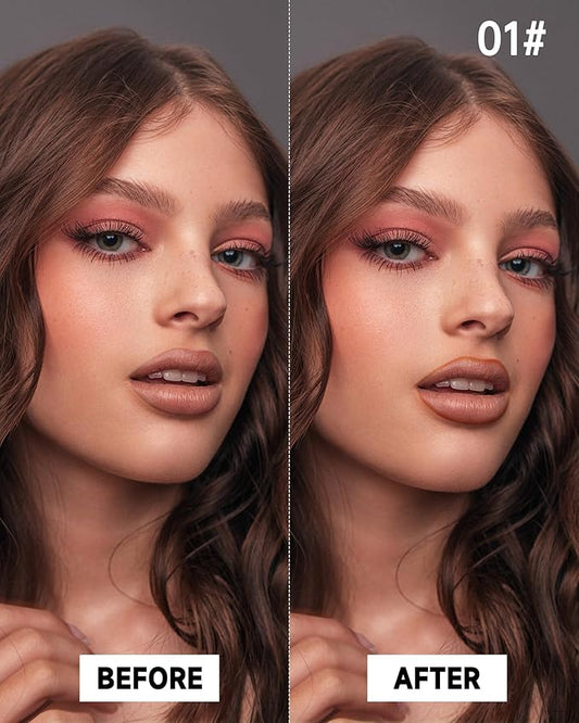 Peel Off Lip Liner Stain, Tattoo Lip Tint Liner Peel Off, Matte Moisturizing Lip Stain Long Lasting Waterproof, Transfer-Proof, Intense Lip Color, Stay on All Day, Highly Pigmented Lip Makeup (Orange)