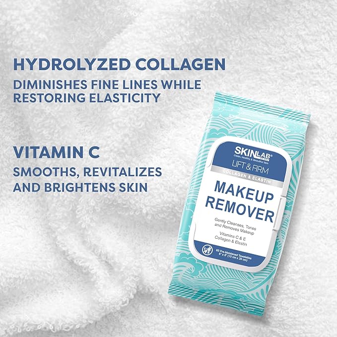 Lift & Firm Towellete Make-Up Remover Cleanses & Tones, 60 Count
