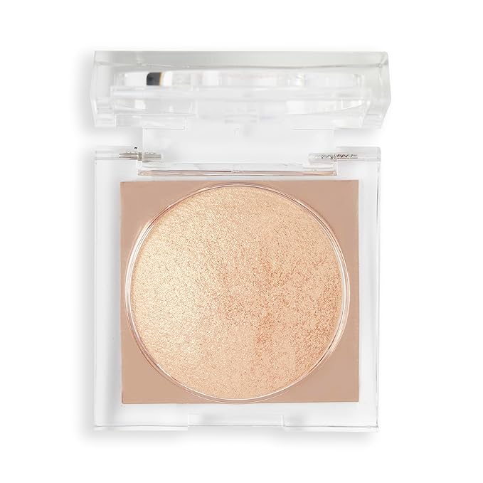Revolution Beauty London Beam Bright Highlighter, All Over Face Glow, Powder To Liquid Formula, 5 Different Shades, Bronze Baddie