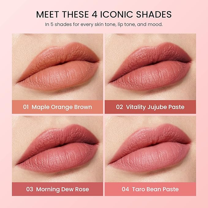 Cream Blush for Cheeks, Lips and Eyes, Natural-Looking, Long-Lasting Face Makeup, Moisturizing Formula Waterproof Blendable Color Blush (Taro Bean Paste)