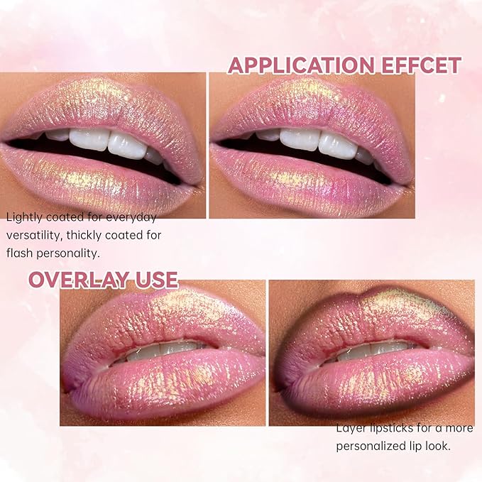 Glitter 2 in 1 Lip Liner and Chameleon Lip Gloss Combo, Gradient Dark Brown Lipstick Plumping Lip Pencil Sparkly Liquid Lip Stain Set, Moisturizing Smooth High Shine Lip Combo Lip Makeup