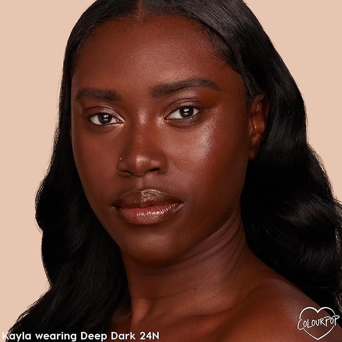 ColourPop Pretty Fresh Tinted Moisturizer - Hydrating Skin Tint & Glowy Summer Makeup with Lightweight Coverage - Made with Hyaluronic Acid & Coconut Water - Deep Dark 24N (1.45 oz)