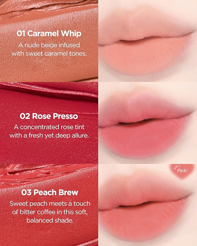 THESAEM Saemmy's Crema Velvet Tint 04 Apple Bianco – Matte Lip Cream Velvet Finish Lip Makeup with Natural Plumping Effect - Long Lasting Smooth Fluffy Lips, 0.1oz.