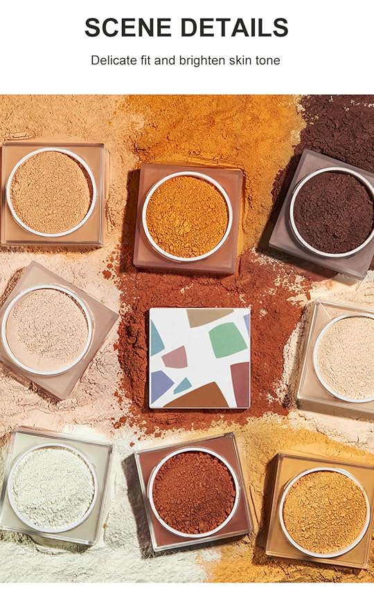 MAEPEOR Setting Powder 8 Colors Smooth and Lightweight Matte Face Powder for Brightening and Setting Makeup with Face Puff (1.76 oz, P03 Natural Color)