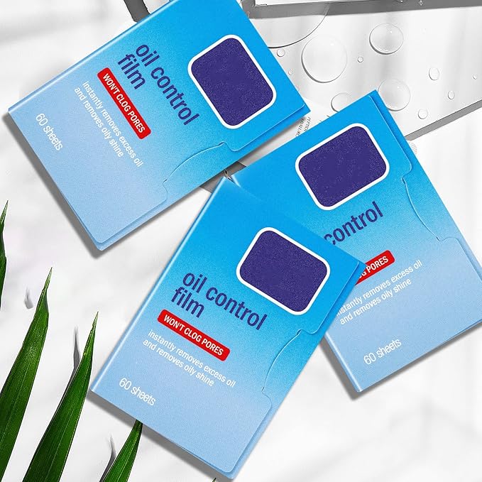 1 Pack Oil Blotting Sheets for Face (60 Sheets) - Oil Absorbing Blotting Papers for Oily Skin, Makeup-Friendly & Portable Oil Wipes