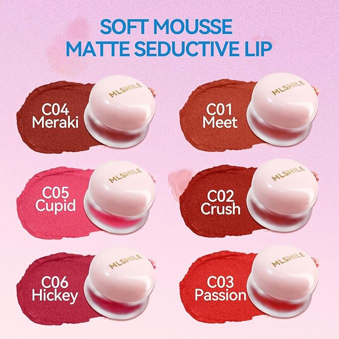 Lip and Cheek Blurring Pudding Pot, Blurry Pudding Pot, Buildable and Lightweight, Multi-Purpose Blurring and Mousselike Pudding Pots for Lips and Cheek(Crush)
