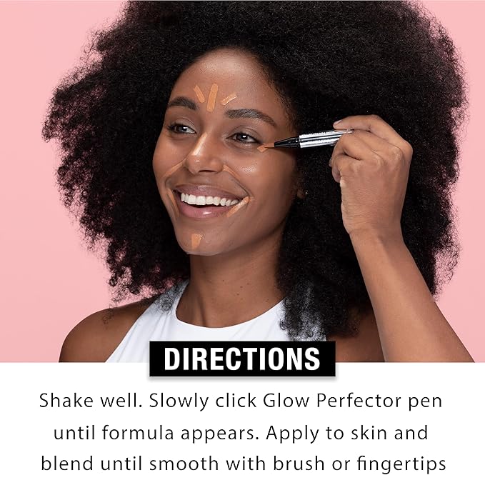 Neutrogena Healthy Skin Glow Perfector Pen, Lightweight Brightening Concealer Pen with Pro-Vitamin B5 & Vitamin E to Brighten Darkness & Dullness for a Natural, Radiant Highlight, Tan, 1 oz