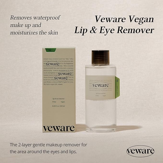 Vegan Lip & Eye Remover 8.45 fl.oz and Vegan pH Balancing Cleansing Water 16.9 fl.oz Bundle l Micellar Water, Makeup Remover, Hypoallergenic Moisturizing Cleansing