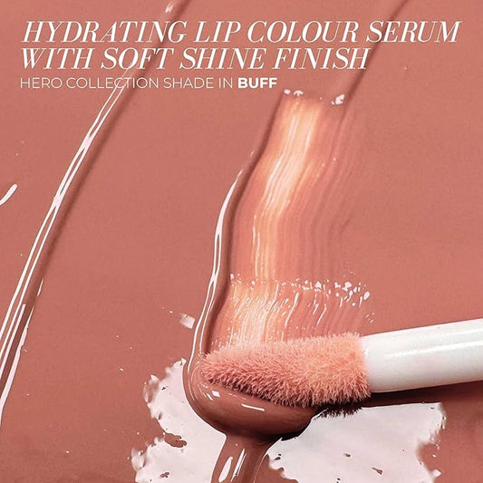FITGLOW Beauty - Lip Color Serum | Vegan, Woman-Owned Clean Beauty (Buff - Earthy Nude)