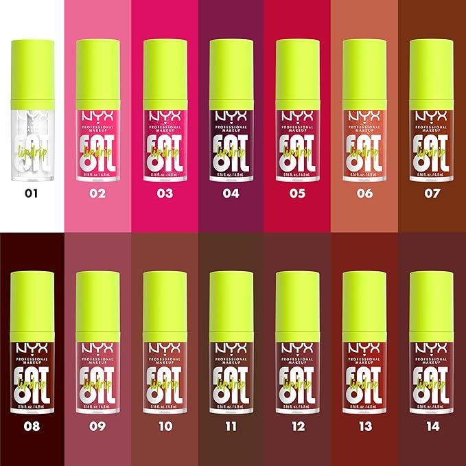 NYX PROFESSIONAL MAKEUP Fat Oil Lip Drip, Moisturizing, Shiny and Vegan Tinted Lip Gloss - Losin Cone-trol (Neutral Nude)