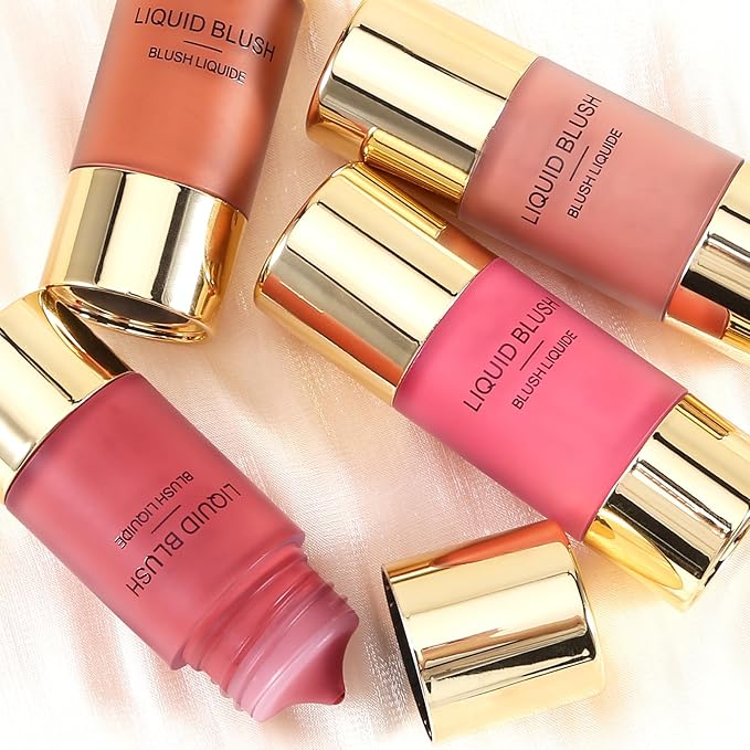 Boobeen Liquid Blush Stick for Cheeks Velvet Cream Blush Makeup, Blendable Blush Color, Matte Soft Creamy Face, Lightweight Natural Dewy Finish