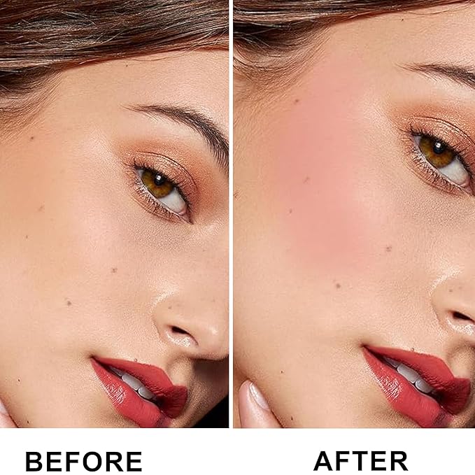 Heart Blush Stick, Matte Rouge Stick, Cheek Contour Pen, Long Lasting Water Proof Non-Greasy Smooth, Buildable Lightweight Cream Blush, Easy Application High-Gloss Finish (04#, 0.21 OZ)