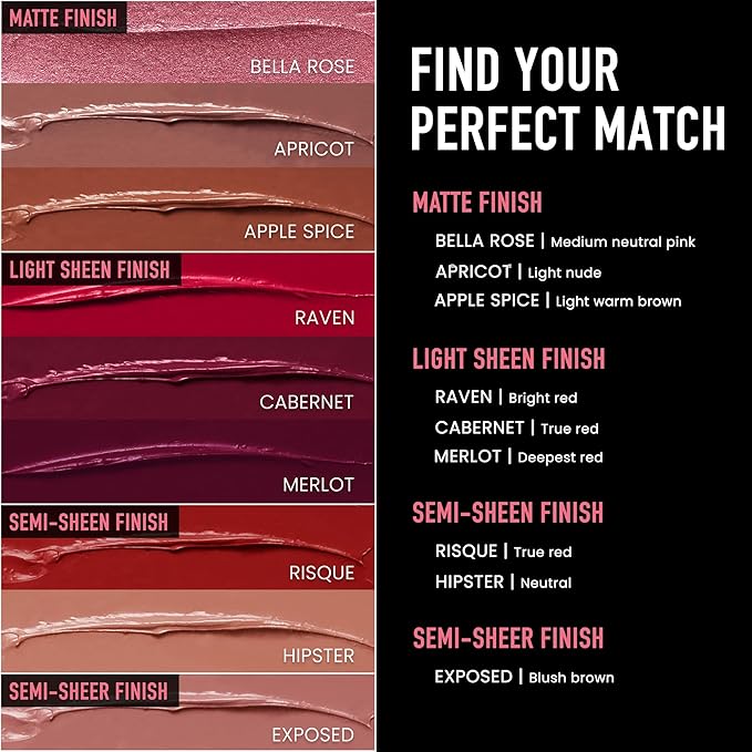Frankie Rose Long Lasting Lipstick for Women | Smudge Proof Lipstick Enriched with Jojoba Oil | Buildable Lip Colors, Suitable For All Skin Tones | Cruelty-Free Lip Makeup | Exposed