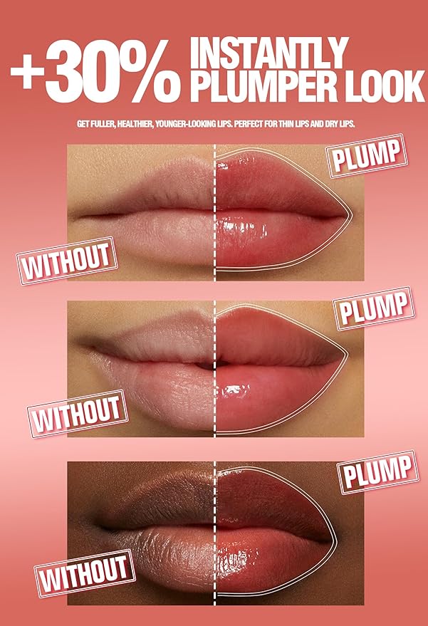 Plumping Lip Gloss With Chili Extract, Fuller Lips Instantly! Ultra-Hydrating & Nourishing, Volumizes, High-Shine, Lip Plumping Lip Tint Lipstikc, and Define Your Lips Naturally (B, 03)