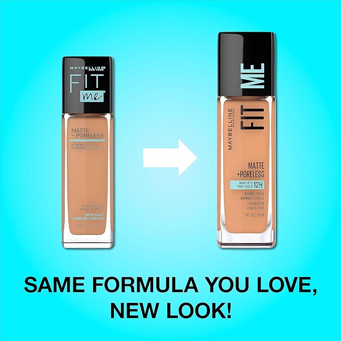 Maybelline Fit Me Matte + Poreless Pressed Powder, Translucent, 1 Count & Liquid Foundation Makeup, Fair Porcelain, 1 Count Bundle