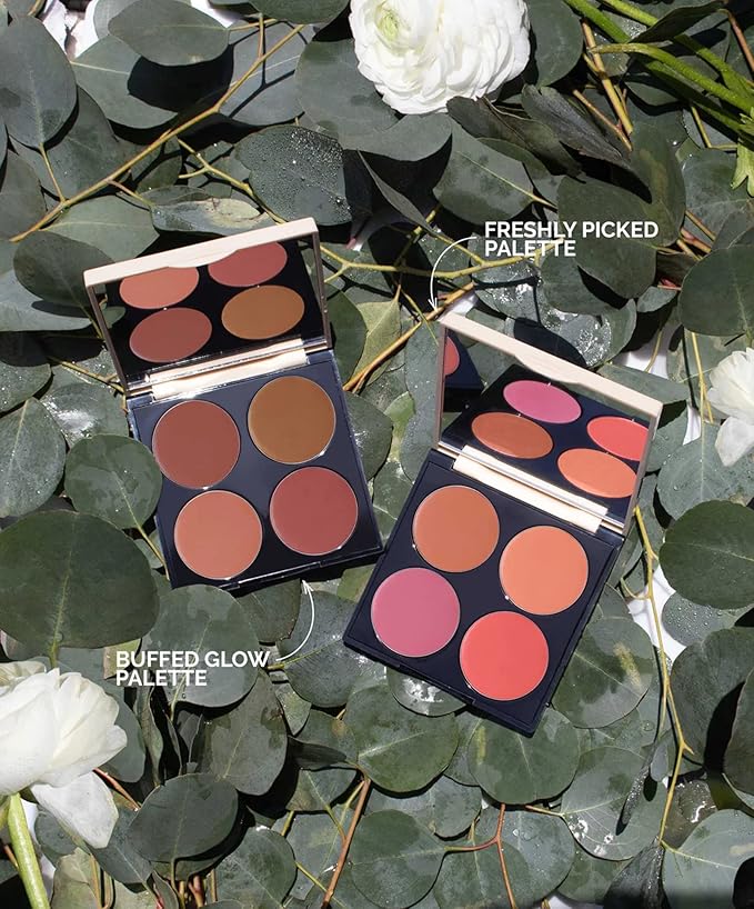 FITGLOW Beauty - Ceremide Cream Lip + Cheek Palette | Vegan, Woman-Owned Clean Beauty (Buffed Glow)