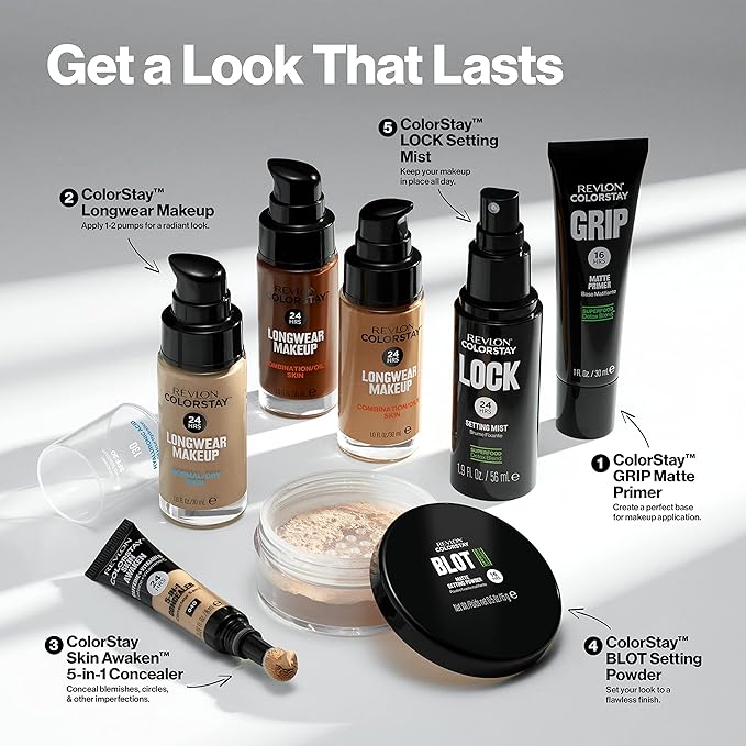 Revlon Liquid Foundation, ColorStay Face Makeup for Combination & Oily Skin, SPF 15, Longwear Longwear Medium-Full Coverage with Matte Finish, Natural Tan (330), 1 fl oz